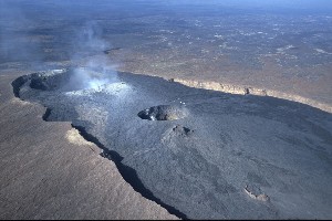 Erta Ale Shield Volcano Aerial View