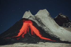 Nighttime Eruption Oldoinyo Lengai