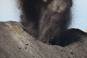 Ash-rich Strombolian Eruption