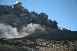 Etna Ash Eruption 2006 SE crater