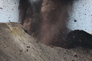 Stromboli Volcano Ash Rich Eruption
