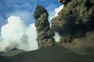 Etna Ash Eruption 2002