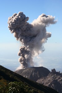 Santiaguito Eruption Ash Cloud