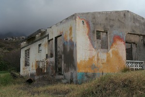 House burnt by Pyroclastic Flow, Trials estate, Montserrat