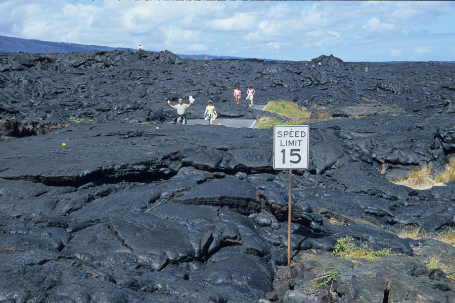 Road Buried By Lava, Kilauea Volcano, Hawaii