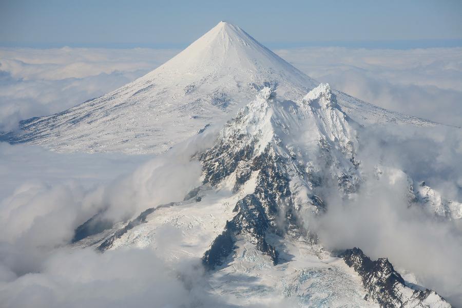 Shishaldin and Isanotski Volcanoes, Alaska