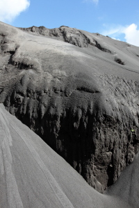 Ashscape on flank of Bromo volcano