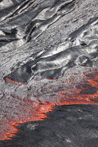 Erta Ale lava lake overflow closeup