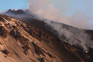 Aftermath of Paroxysmal eruption, Mount Etna Volcano, April 1st 2012.