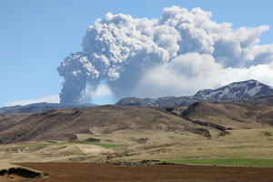 Eyjafjallajökull volcano from southwest