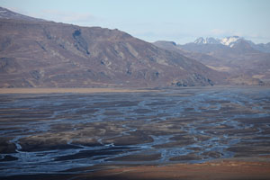 Eyjafjallajökull volcano flood plain