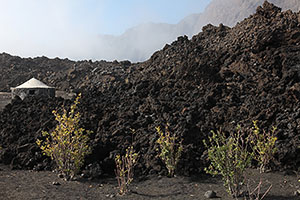 Lava deposits on outskirts of Portela