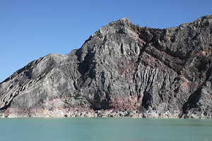 Kawah Ijen volcano, Acidic crater lake