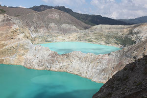 Kelimutu volcano, colourful crater lakes, Flores, Indonesia