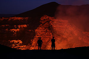 Nighttime photography, Masaya volcano