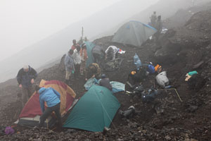 Nyiragongo summit camp site