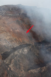 Nyiragongo volcano, dyke
