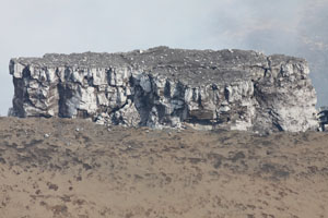 Nyiragongo volcano, unstable platform