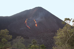 Pacaya Volcano MacKenney Cone Eruption with Lava Flows