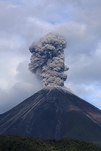 Reventador volcano, Ecuador, Ash Cloud