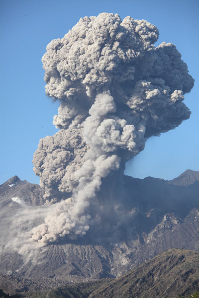 Sakurajima volcano, vulcanian eruption, ash cloud