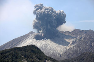 Vulcanian Eruption, Mount Sakurajima Volcano, 2012