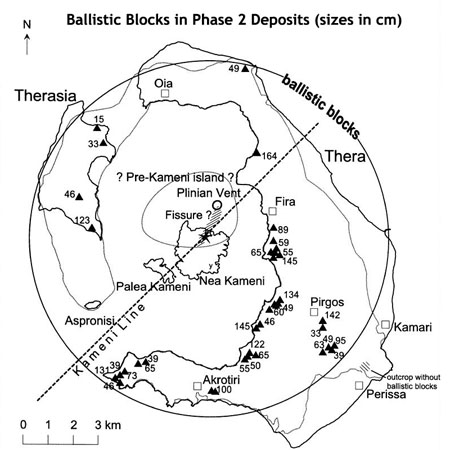 Santorini proposed Minoan vent location, Pfeiffer
