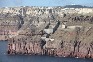 Mavromatis pumice quarry and ship loading facility, Santorini