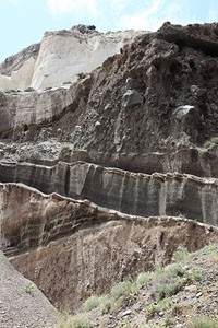 stratified pre-Minoan deposits, Mavromatis pumice quarry, Thera, Santorini