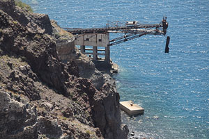 Loading ramp with conveyor belt, Fira pumice quarry, Santorini