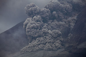 Large Pyroclastic Flow, Sinabung Volcano, Sumatra