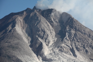 Sinabung volcano, June 2015, andesitic lava dome