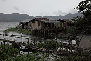 Houses on stilts, Lake Tondano