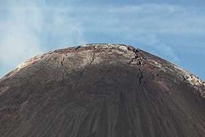 Soputan volcano, summit lava dome degassing