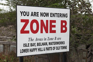 Warning Sign, Exclusion Zone, Montserrat
