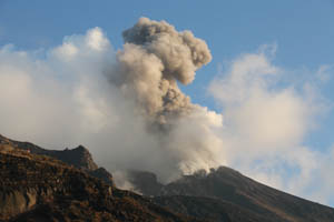 Stromboli Eruption Ash Cloud