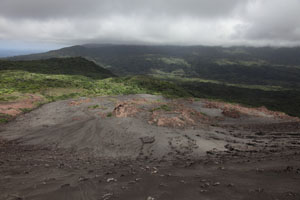 View SE from south crater, Yasur volcano